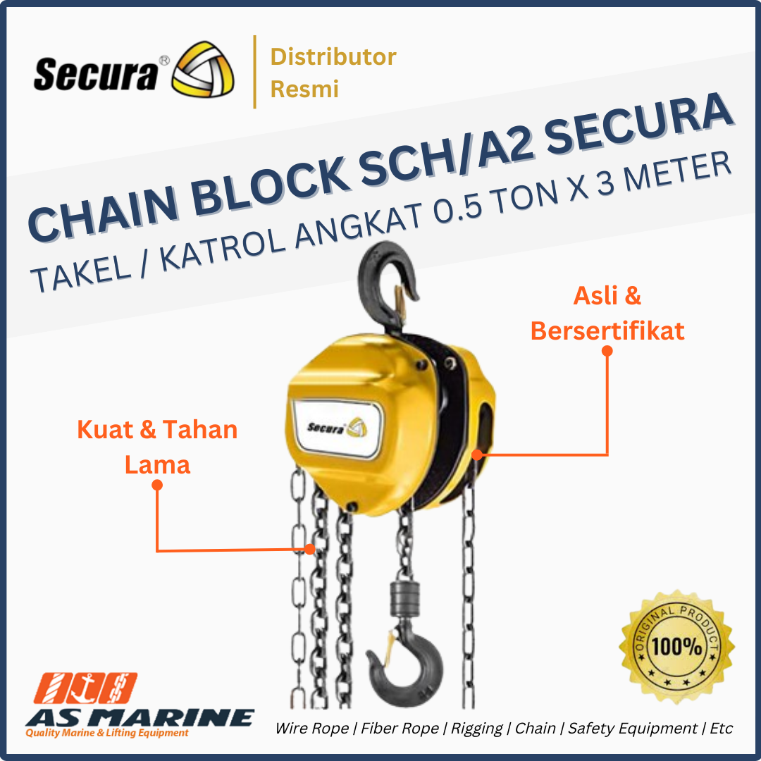 chain block secura sch a2 0,5 ton 3 m